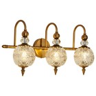 Vintage Bathroom Light Fixtures Gold Vanity Light With Glass Globe Lampshade