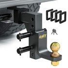 Adjustable Trailer Hitch Ball Mount - 2  Receiver   Heavy-duty Tow Ball