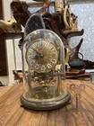 Vintage Kundo 400 Day Anniversary Clock Working glass Dome And Winding Key 