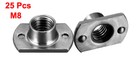 25pcs Weld Nuts M8 Tab Base Unc Carbon Steel Machine Screw 2 Projection Grey