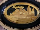 Sidney Australia 24k Gold Plated Opera House  Harbor Bridge Plate Dish Souvenir 