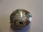 Sterling Silver Pill Box Round Shape With A Nice Diamond Cut Engrave On Top 925