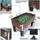 55 In Faux Wood Foosball Game Table With Folding Drink Holders By Sunnydaze