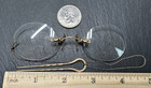Antique Pince Nez 1 10 12k Glasses With Hair Pin   Michigan Case M302