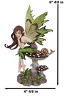 Ebros Amy Brown Thinking Of You Fairy Sitting On Wild Giant Mushroom Statue