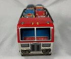 Vintage Sanyu Japan Tin Litho Auto Carrier Truck With 6 Cars Original Box Rare