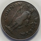 1787 Massachusetts Cent  Ryder 3-g  anacs F-12   Colonial Copper Coin