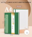 A4 Large Dot Grid Dotted Green Spiral Notebook Journal 8 5 X 11 Inch