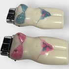 Lot Of 2- Vintage Novelty Butane Lighters Bikini Female Busts Early 2000