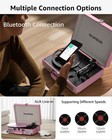 Vinyl Record Player With Bluetooth  3-speed Portable Turntable  Built-in Battery