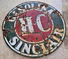 Rare Early Vintage Porcelain Gasolina Sinclair Double Sided Sign 48  Big