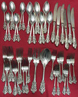48 Pc Baroque  Pattern Silverplated Flatware Set Service For 6   Made In China