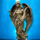 Woman Fortuna Goddess Of Luck Bronze Sculpture Marble Milo Art Statue Decor Home