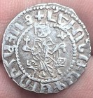 Cilician Armenia Royal Levon I Ar  Rare ---  Half Double Tram  Medieval Coin