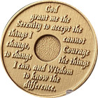 Alcoholics Anonymous 44 Year Recovery Coin Chip Medallion Medal Token Aa Bronze