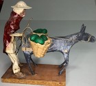 Vintage Hand Made Mexican Folk Art Paper Mache Peasant Figurine 9    Tall  15