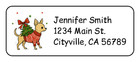 Chihuahua Christmas Tree Personalized Return Address Labels Stickers Tags Dog