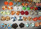 Great Lot  40  Pair  Vintage  Bead Cluster Earrings  Most Clip  Many Colors