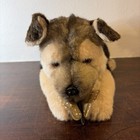 Vintage 1985 Applause German Shepherd Puppy Plush Dog Avanti Baby Butterfly Bow