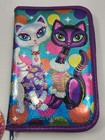 Vintage Rare Lisa Frank Siamese Cat Mini Zippered Binder Planner Address Book