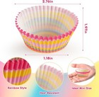 200 Count Cupcake Liners  Colorful Parchment Paper Muffin Liners