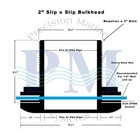 2  Bulkhead Fitting Slip X Slip Abs Aquarium Tank Water Tank Plumbing Usa Made