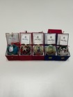 0056 Vintage 1999-2002 The Plaza Hotel Reverse Painted Glass Ornaments W  Box