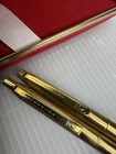 Vintage Centennial Ball Point Pen And Mechanical Pencil Set Gold Tone Red Box