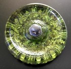 3 Czech Crystal Glass Lacy Buttons  p596 - 27 Mm Or 1  - Iridescent     Wow  