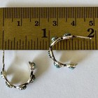 Turquoise Hoop Native American Earrings  75 In Small 925 Sterling Silver Zuni