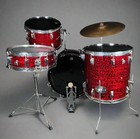 Rogers Holiday Swingtime Drum Kit  Fullerton - Red Onyx  late 60s 