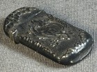 Antique Victorian Silver Plated Vesta Match Safe Ornate Repousse 19th Century