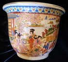 Rare Antique Large Chinese Oriental Asian Pot Porcelain Fish Bowl Planter New