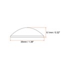 Transparent Glass Cabochons  50pcs 35mm Round Glass Dome Tiles  Clear