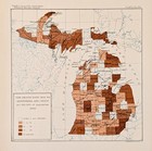 Lot Of 4 - 1900 Michigan Maps Deaths Due To Cancer  Influenza  Typhoid Croup