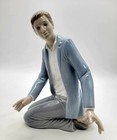 Lladro Caring Father Porcelain Figurine 6972 Dad Waiting For Child In Box 