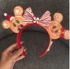 Disney-parks Minnie Mickey Mouse Ears Bow Christmas Gingerbread Headband 2020 Us