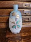 Antique Bohemian Harrach Art Glass Vase Enameled 6 1 2  Tall Numbered On Bottom