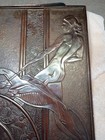 Risque Female   Woman  With Greyhound Dogs 1930 s Bronze Plaque Merit Co Chicago