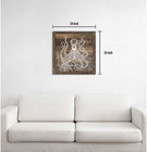 Sea Life Wall Art Decor  Octopus Wood Framed Print Ocean Creature Pi   24x24