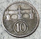 Czechoslovakia          Ten  10  Hal       Coin 1927