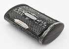 Victorian Silver Pique   Lacquer Snuff Box  robert Bruce 1859 