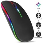 2 4ghz Wireless Optical Mouse Usb Rechargeable Rgb Cordless Mice For Pc Laptop