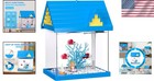 Modern 2 Gallon Decorative Aquarium Starter Kit With Led   Filtration System