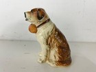 Vintage Ceramic St  Bernard Collectible Rescue Dog Coin Bank Figurine