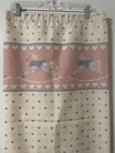 Vintage Shower Curtain Rocking Horse Blue Hearts Pink Granny Grannycore Cottage