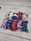 Mini Handmade Cat kitten Catnip Toy  Patriotic  Organic Catnip  Value Bag Of 10