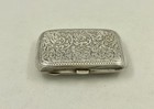 Antique Sterling Silver Engrave Cigarette Case Birmingham 1946  58 Grams