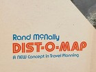 Vintage Rand Mcnally Dist-o-map Travel Map  pre-owned no Date  Rrr1