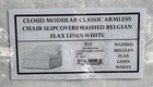 Restoration Hardware Cloud Classic Armless Chair Slipcover Wash Belg Linen White